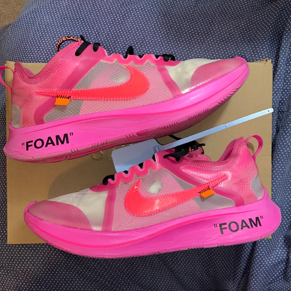 Men’s Off-White x Zoom Fly SP “Tulip Pink”